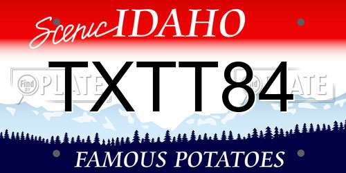 TXTT84 Idaho License Plate