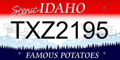 TXZ2195 Idaho License Plate