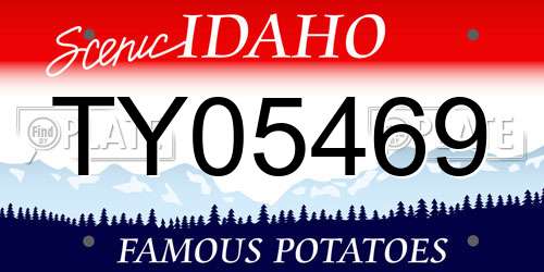 TY05469 Idaho License Plate
