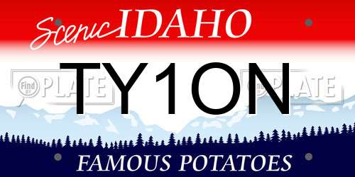 TY1ON Idaho License Plate