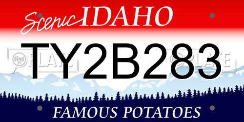 TY2B283 Idaho License Plate