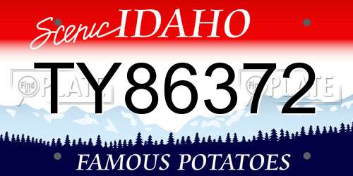 TY86372 Idaho License Plate
