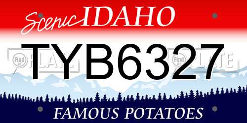 TYB6327 Idaho License Plate