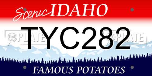 TYC282 Idaho License Plate