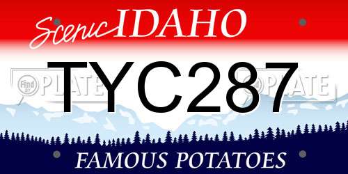 TYC287 Idaho License Plate