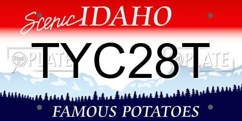 TYC28T Idaho License Plate