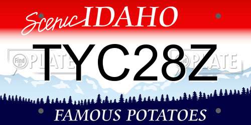 TYC28Z Idaho License Plate
