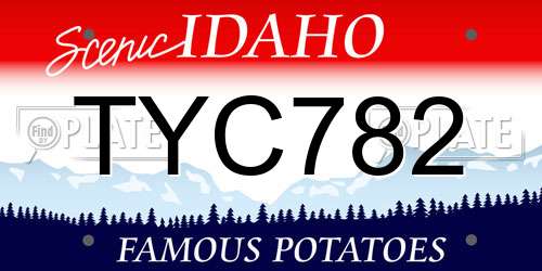 TYC782 Idaho License Plate