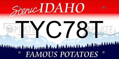 TYC78T Idaho License Plate
