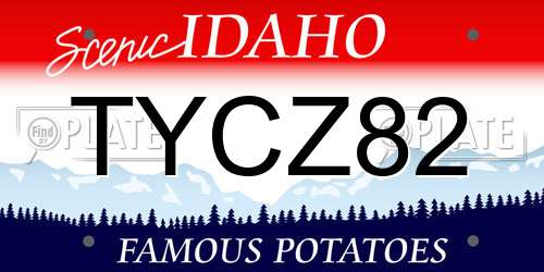 TYCZ82 Idaho License Plate