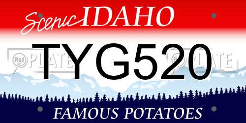TYG520 Idaho License Plate