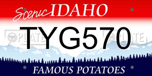 TYG570 Idaho License Plate
