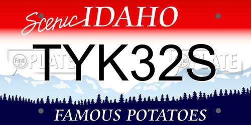 TYK32S Idaho License Plate