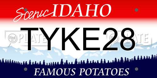 TYKE28 Idaho License Plate