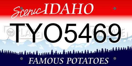 TYO5469 Idaho License Plate