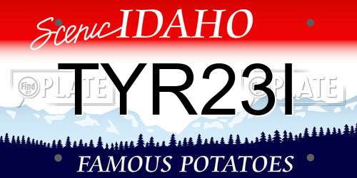 TYR23I Idaho License Plate