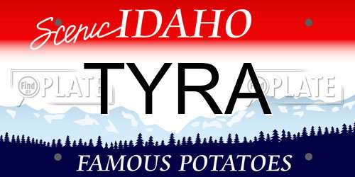 TYRA Idaho License Plate