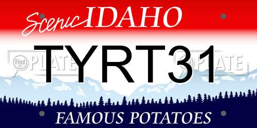 TYRT31 Idaho License Plate