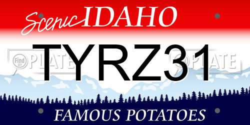 TYRZ31 Idaho License Plate