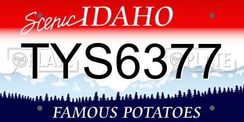 TYS6377 Idaho License Plate