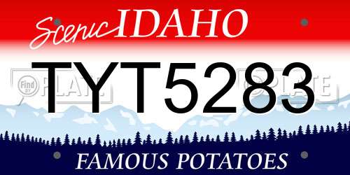 TYT5283 Idaho License Plate