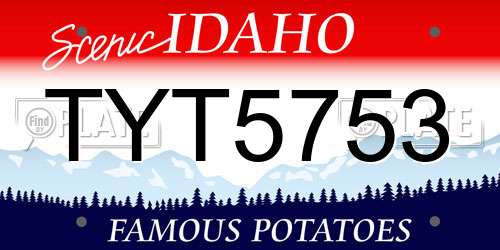 TYT5753 Idaho License Plate