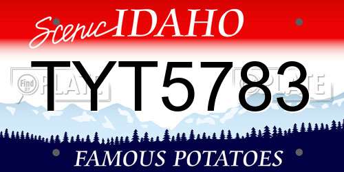 TYT5783 Idaho License Plate