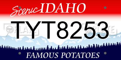 TYT8253 Idaho License Plate
