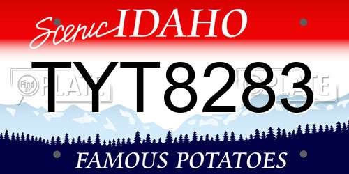 TYT8283 Idaho License Plate