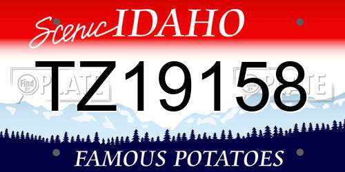 TZ19158 Idaho License Plate