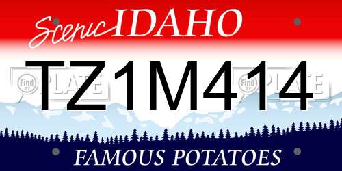TZ1M414 Idaho License Plate