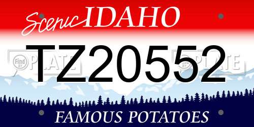 TZ20552 Idaho License Plate