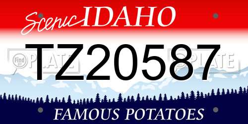 TZ20587 Idaho License Plate