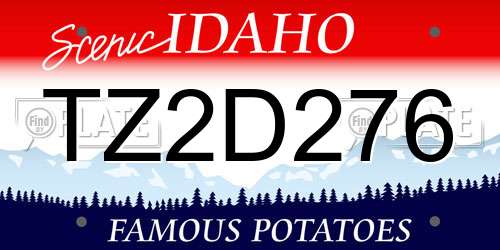 TZ2D276 Idaho License Plate