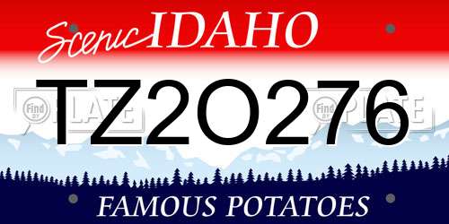 TZ2O276 Idaho License Plate