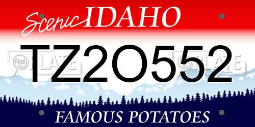 TZ2O552 Idaho License Plate