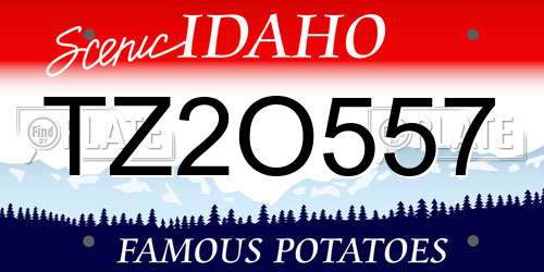 TZ2O557 Idaho License Plate