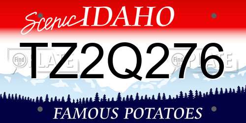 TZ2Q276 Idaho License Plate