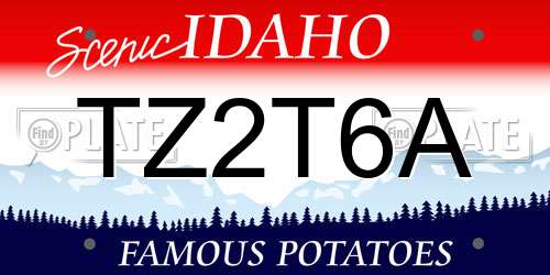 TZ2T6A Idaho License Plate
