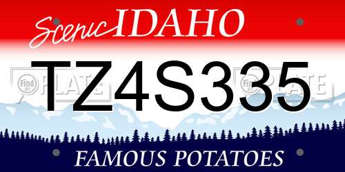 TZ4S335 Idaho License Plate