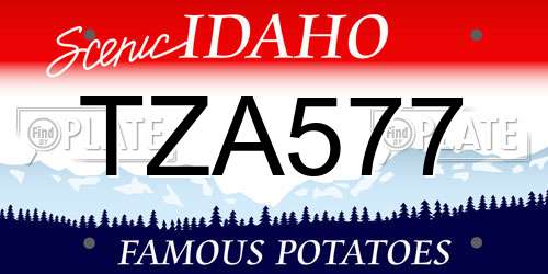 TZA577 Idaho License Plate