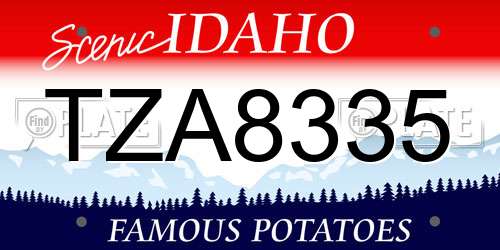 TZA8335 Idaho License Plate