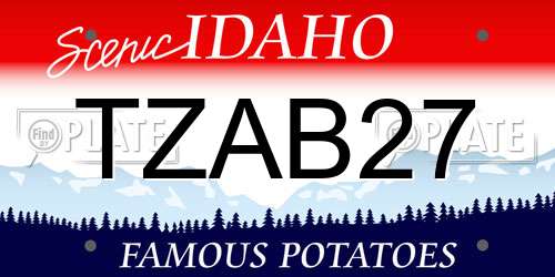 TZAB27 Idaho License Plate