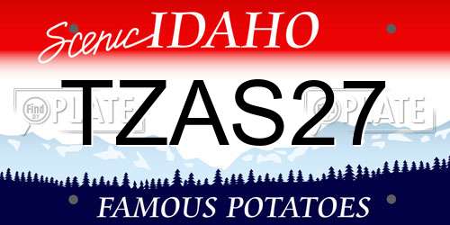TZAS27 Idaho License Plate
