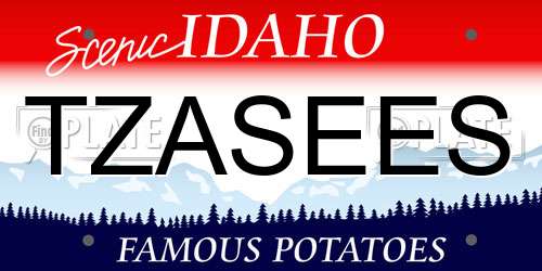 TZASEES Idaho License Plate