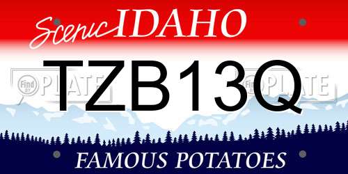 TZB13Q Idaho License Plate