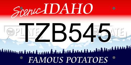 TZB545 Idaho License Plate