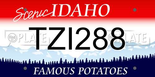 TZI288 Idaho License Plate