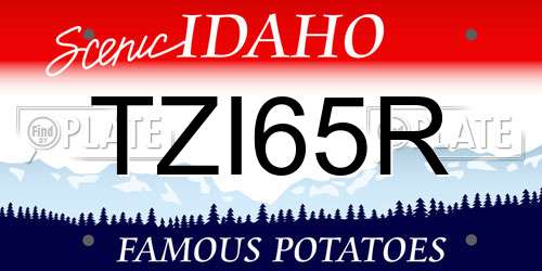TZI65R Idaho License Plate