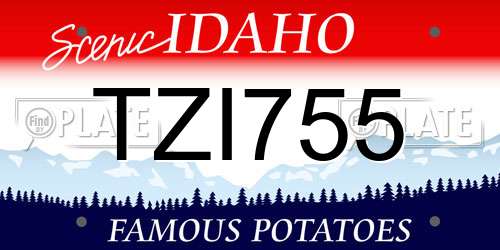 TZI755 Idaho License Plate